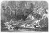 New Zealand: Gold Mining. /Ndiscovery Of Gold Near The Source Of The Kapanga Stream, About 40 Miles From Auckland, New Zealand. Wood Engraving, English, 1853. Poster Print by Granger Collection - Item # VARGRC0096388