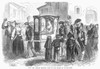 Sedan Chair, 1859. /Neugenie, Empress Of The French, Is Carried To The Thermal Baths At St. Sauveur In The French Pyrenees. Wood Engraving, American, 1859. Poster Print by Granger Collection - Item # VARGRC0099571