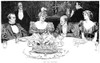 Gibson: Dinner Party. /Ncharles Dana Gibson (1867-1944). American Illustrator. 'When You Are Bored.' Pen And Ink Drawing, 1896. Poster Print by Granger Collection - Item # VARGRC0087455