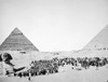 Great Sphinx And Pyramids. /Nthe Great Sphinx And Pyramids At Giza, Egypt. Photograph, Mid-20Th Century. Poster Print by Granger Collection - Item # VARGRC0016780