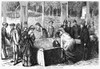 Saratoga Springs, 1871. /N'At Saratoga - Drinking At Congress Spring.' Engraving, 1871. Poster Print by Granger Collection - Item # VARGRC0266162