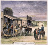Emigrants In Kansas, 1874. /Na Resting Stop For Emigrants Near Wichita, Kansas. Wood Engraving, 1874. Poster Print by Granger Collection - Item # VARGRC0042027