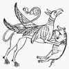 Griffin Killing A Boar. /Nfrom A 12Th Century Bestiary Manuscript. Poster Print by Granger Collection - Item # VARGRC0079504