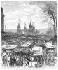 Centennial Fair, 1876. /N'The Centennial--The Evening Rush For The Cars' At The Centennial Exposition In Philadelphia, Pennsylvania. Wood Engraving, American, 1876. Poster Print by Granger Collection - Item # VARGRC0353176