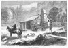 California Log Cabin, 1877. /Nwood Engraving, American, 1877. Poster Print by Granger Collection - Item # VARGRC0053247