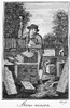 Colonial Stonemason. /Na Colonial American Stonemason. Line Engraving, Late 18Th Century. Poster Print by Granger Collection - Item # VARGRC0005698