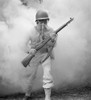 Gas Mask, 1942. /Nsergeant George Camblair Learning How To Use A Gas Mask In A Practice Smokescreen At Fort Belvoir, Virginia. Photograph By Jack Delano, September 1942. Poster Print by Granger Collection - Item # VARGRC0409526