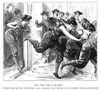 College Students, 1893. /N'Hid The Girl'S Skirts. Wicked Boys Of The Wasburn, Kansas, College Play Tricks On The Pretty Female Students.' Wood Engraving From The 'Police Gazette', 1893. Poster Print by Granger Collection - Item # VARGRC0077573