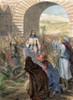 Jesus In Jerusalem. /Nthe Entry Of Jesus Into Jerusalem (Matthew 21: 8,9). Wood Engraving, American, 19Th Century. Poster Print by Granger Collection - Item # VARGRC0049734