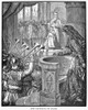 Crowning Of Joash. /Ncrowning Of The Seven-Year Old Joash, Son Of Ahaziah, As King Of Judah, By The Priest Jehoiada (Ii Chronicles 23:11). Wood Engraving, American, 1873. Poster Print by Granger Collection - Item # VARGRC0048908