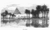 Egypt: Nile River. /Nview Of The Nile River And The Pyramids At Giza, Egypt. Line Engraving, 19Th Century. Poster Print by Granger Collection - Item # VARGRC0102151