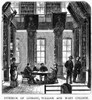 William And Mary College. /Ninterior Of The Library At William And Mary College In Williamsburg, Virginia. Wood Engraving, American, C1875. Poster Print by Granger Collection - Item # VARGRC0113611
