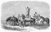 Pawnees, 1858. /Npawnee Native Americans In Nebraska Territory Looking Our For Enemies. Wood Engraving, English, 1858. Poster Print by Granger Collection - Item # VARGRC0089443