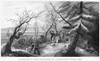 Pilgrims Landing, 1620. /Nthe Pilgrims Landing At Plymouth Rock, 1620. Steel Engraving, American, 19Th Century. Poster Print by Granger Collection - Item # VARGRC0057716