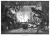 Christmas & New Year, 1878. /N'Here We Are Again!' Santa Claus And Baby New Year Meeting In A Living Room. Engraving By Thomas Nast, 1878. Poster Print by Granger Collection - Item # VARGRC0266563