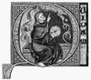 Astronomer And Sorcery. /Nan Astronomer Accused Of Sorcery Holding A Disc With Magic Figures. Wood Engraving, 19Th Century, After A Miniature In A 'Book Of Jurisprudence,' 13Th Century. Poster Print by Granger Collection - Item # VARGRC0091235
