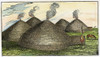 Pawnee: Earth Lodges, 1880. /Nearth Lodges Of The Pawnee Native Americans. Pen-And-Wash Drawing, 1880. Poster Print by Granger Collection - Item # VARGRC0046317