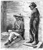 Richmond: Newsboys, 1868. /Nblack Newsboys In Richmond, Virginia, Dividing The Day'S Profits From Their Sales. Wood Engraving, American, 1868, After A Drawing By William Ludwell Sheppard. Poster Print by Granger Collection - Item # VARGRC0040483