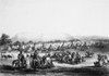 Native American Camp, 1844. /Nencampment Of The Piekann Native Americans. Aquatint Engraving, 1844, After Karl Bodmer. Poster Print by Granger Collection - Item # VARGRC0027980