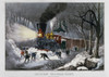 Railroad Snow Scene, 1872. /Namerican Railroad Scene-Snow Bound. Lithograph, 1872, By Currier & Ives. Poster Print by Granger Collection - Item # VARGRC0011441