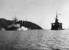 Russo-Japanese War, C1905. /Nthe Russian Battleship 'Pallada' Struck By A 500 Pound Japanese Shell In Port Arthur Harbor, China. Stereograph, 18 July 1905. Poster Print by Granger Collection - Item # VARGRC0116320