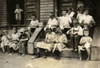 Hine: Home Industry, 1912. /Nboys And Girls Working On Garment Tags On The Steps Of A Tenement Home In Roxbury, Massachusetts. Photograph By Lewis Wickes Hine, August 1912. Poster Print by Granger Collection - Item # VARGRC0268264