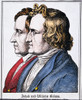 Jacob And Wilhelm Grimm. /Njacob (1785-1863) And Wilhelm (1786-1859) Grimm. German Philologists And Folklorists. Colored German Engraving, 19Th Century. Poster Print by Granger Collection - Item # VARGRC0061817