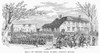 Battle Of Concord, 1775. /Nhalt Of British Troops Near Elisha Jones'S House, Concord, Massachusetts, 19 April 1775. Line Engraving, 19Th Century. Poster Print by Granger Collection - Item # VARGRC0090213