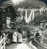 Switzerland: Chalets. /N'Swiss Peasants And Their Rude Chalets Near The Gornergrat Railway Viaduct, Zermatt, Switzerland.' Stereograph, C1908. Poster Print by Granger Collection - Item # VARGRC0323522