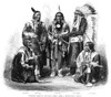 Sioux Chiefs. /N(Left To Right) Red Fox; Bearskin; Red Dog; Rocky Bear; Living Bear: Wood Engraving After A Photograph By Mathew Brady. Poster Print by Granger Collection - Item # VARGRC0032164