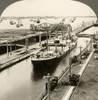 Panama Canal, C1910. /Nlooking South Over Gatun Locks And Gatun Lake Emergency Dam. Stereograph View, C1910. Poster Print by Granger Collection - Item # VARGRC0091325