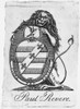 Bookplate: Paul Revere. /Nengraved By The American Patriot And Silversmith, Paul Revere, For His Own Use. Poster Print by Granger Collection - Item # VARGRC0033295