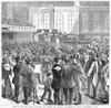 Bank Panic, 1869. /Nscene In The Gold Room During The Gold Panic Of 24 September 1869, 'Black Friday.' Poster Print by Granger Collection - Item # VARGRC0087013