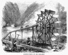 Gold Mining, 1860. /Ngold Miners Using A Flutter Wheel On The Tuolumne River In California. Wood Engraving, American, 1860. Poster Print by Granger Collection - Item # VARGRC0096303