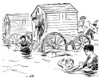 Bathing Machine, 1888. /Nenglish Seaside. Drawing, 1888. Poster Print by Granger Collection - Item # VARGRC0013277