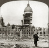 San Francisco Earthquake. /Nthe Ruins Of City Hall With A Photographer Using A Camera On A Tripod, Following The Earthquake Of 18 April 1906. Stereograph, 1906. Poster Print by Granger Collection - Item # VARGRC0119405