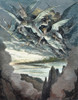 Milton: Paradise Lost. /Nthe Fallen Angels On The Wing (Book I, Lines 344-5 Of John Milton'S 'Paradise Lost'). Wood Engraving After Gustave Dor_. Poster Print by Granger Collection - Item # VARGRC0041681