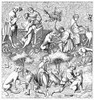 Hunting Dogs, 14Th Century. /Ncaring For Hunting Dogs. Line Engraving After A Minuature From The 'Book Of The Hunt' By Gason Phoebus, 14Th Century. Poster Print by Granger Collection - Item # VARGRC0101344