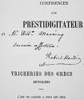Jean Eugene Robert Houdin /N(1805-1871). French Magician. Title Page Of 'Confidences D'Un Prestidigitateur,' With Houdin'S Holograph Dedication And Signature. Poster Print by Granger Collection - Item # VARGRC0068985