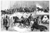 Central Park: Sleighing. /Nsleighing In Central Park, New York City. Engraving, American, 1882. Poster Print by Granger Collection - Item # VARGRC0266118