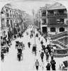 China: Hong Kong, C1896. /Npedestrians And Rickshaws On Queen Street, Hong Kong, China. Streograph. C1896. Poster Print by Granger Collection - Item # VARGRC0115982