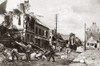 World War I: Salvaging./Nfrench Troops Salvaging Material From A Home Destroyed By A Mine, Guiscard, France. Photograph, C1916. Poster Print by Granger Collection - Item # VARGRC0409000