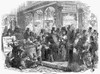 Christmas Shopping, 1852. /N'Grocer'S Shop At Christmas.' Wood Engraving, English, 1852. Poster Print by Granger Collection - Item # VARGRC0003755