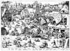 Bruegel: Hoboken, Belgium. /N'The Kermesse At Hoboken.' Line Engraving After A Drawing By Peter Bruegel The Elder Or Frans Hogenberg. Poster Print by Granger Collection - Item # VARGRC0058731