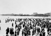Atlantic City: Beach. /Na Crowd Of People Standing In The Ocean With A Pier In Background, Atlantic City, New Jersey. Photograph, C1910. Poster Print by Granger Collection - Item # VARGRC0119321