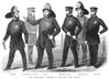 New York Policemen, 1854. /Nuniforms Of The New York City Police Force. Wood Engraving From An American Newspaper Of 1854. Poster Print by Granger Collection - Item # VARGRC0016021