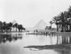 Egypt: Pyramids. /Na View Of The Pyramids With People Wading In A Lake In The Foreground. Photograph, Mid Or Late 19Th Century. Poster Print by Granger Collection - Item # VARGRC0120563