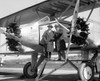 Aviators, 1927. /Namerican Aviators Noel Davis And Stanton H. Wooster Standing Near An Airplane. Photograph, 1927. Poster Print by Granger Collection - Item # VARGRC0216638