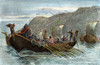 Norse Ships, C1000 A.D. /Nnorsemen On The Coast Of America. Wood Engraving, American, Late 19Th Century. Poster Print by Granger Collection - Item # VARGRC0009179