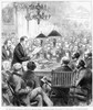 Heinrich Schliemann /N(1822-1890). German Traveler And Archeologist. Schliemann Addressing A Scientific Group In London, England. Wood Engraving From An English Newspaper Of 1877. Poster Print by Granger Collection - Item # VARGRC0004046